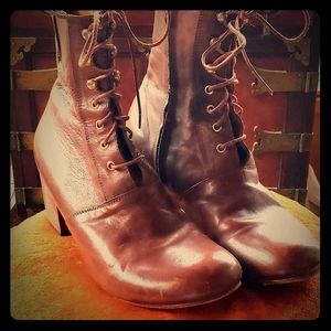 Calleen Cordero lace up granny ankle boots/booties